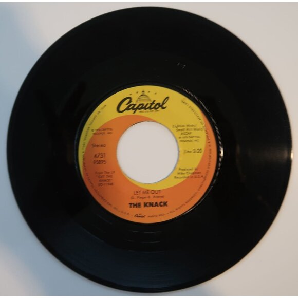 THE KNACK My Sharona & Let Me Out Capitol Records 7" Vinyl Record 45 RPM 1979 - Picture 3 of 4